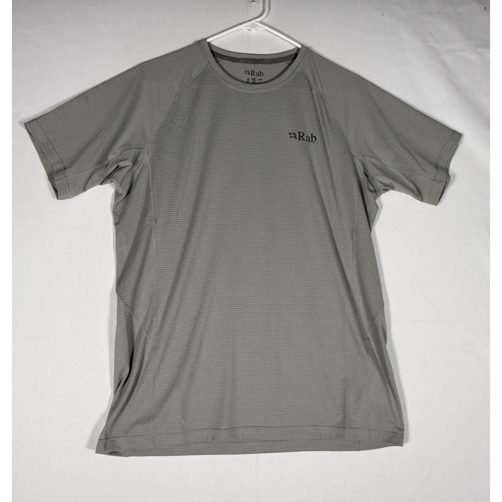 Rab Shirt Mens Medium Gray Sonic Tee Short Sleeve Running Hiking Performance